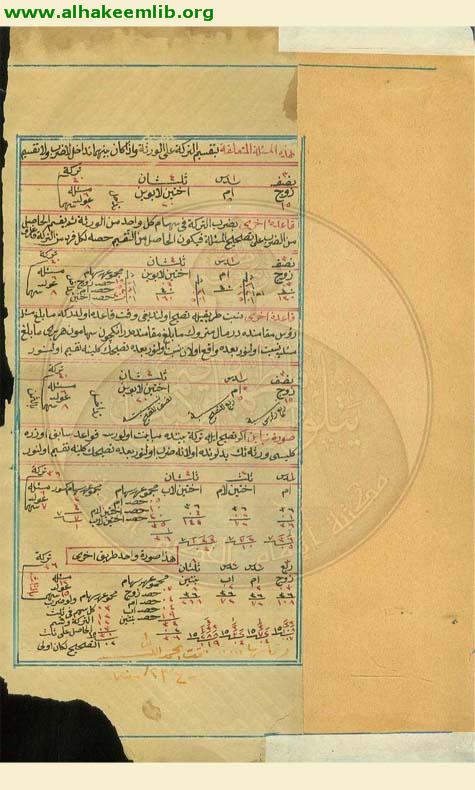 رسالة في الحساب والفرائض