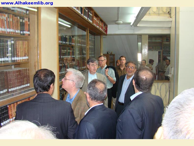 زيارة وفد مركز اكسفورد للدراسات الاسلامية للمكتبة